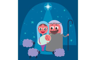 Nativity Scene - Illustration