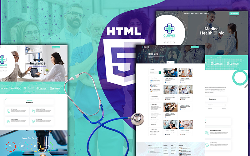 Reszponzív Clinvee | Doctor Medical Clinic Weboldal sablon 126443