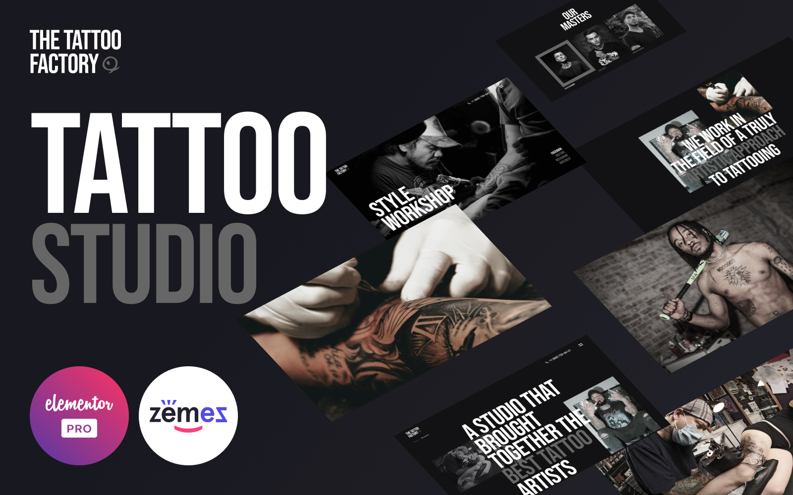 The Tattoo Factory - Elementor Pro Tattoo Studio №126444