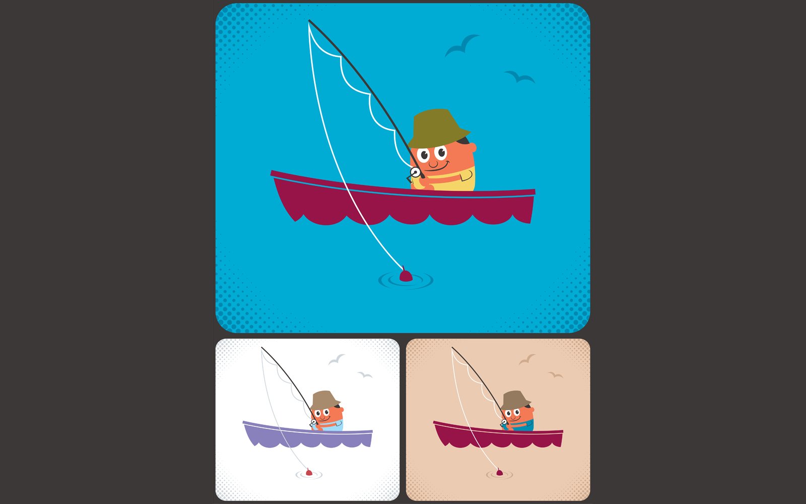 Kit Graphique #126526 Fishing Pcheur Divers Modles Web - Logo template Preview