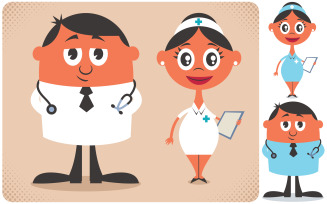 Doctor and Nurse - Illustration