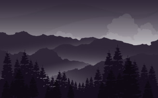 Evening Calm Scene - Illustration
