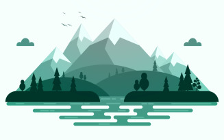 Forest wild Mountain - Illustration