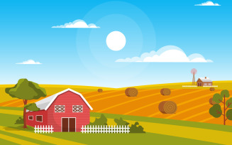 Agriculture Wheat Field - Illustration