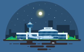 Airport Terminal Building - Illustration