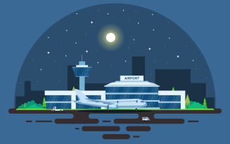 Airport Terminal Building - Illustration