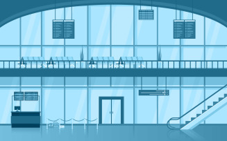 Airport Waiting Hall - Illustration