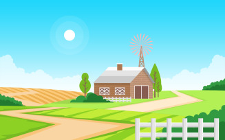 Nature Agriculture Farm - Illustration