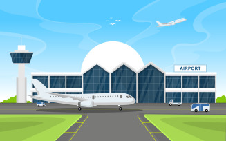 Runaway Plane Airport - Illustration