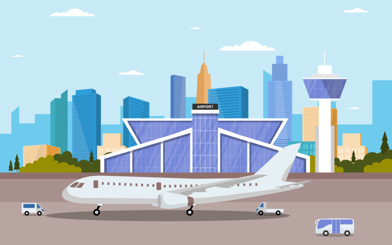 Terminal Airport Building - Illustration