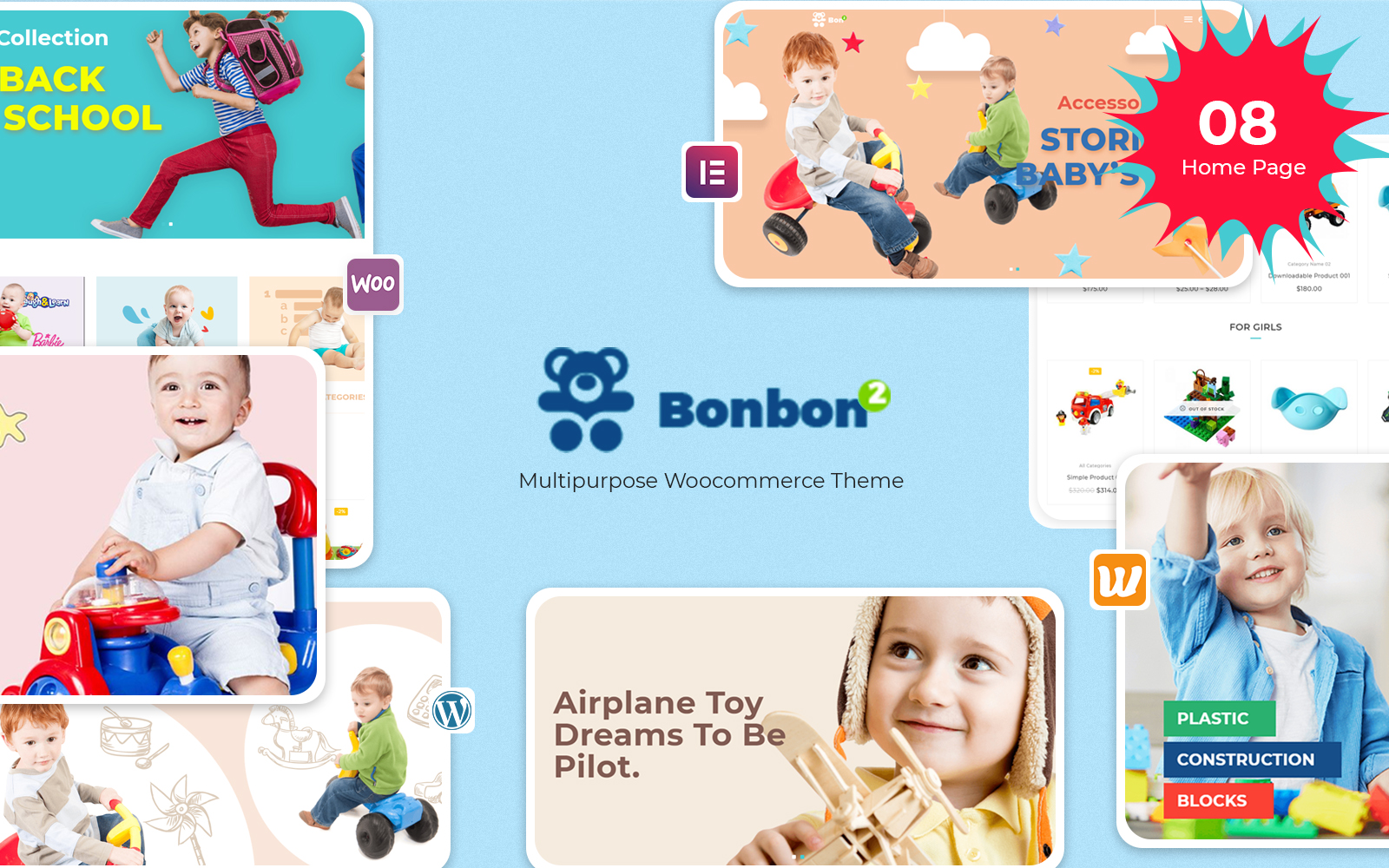 "Bonbon - Baby & Kids Store" thème WooCommerce adaptatif #126721