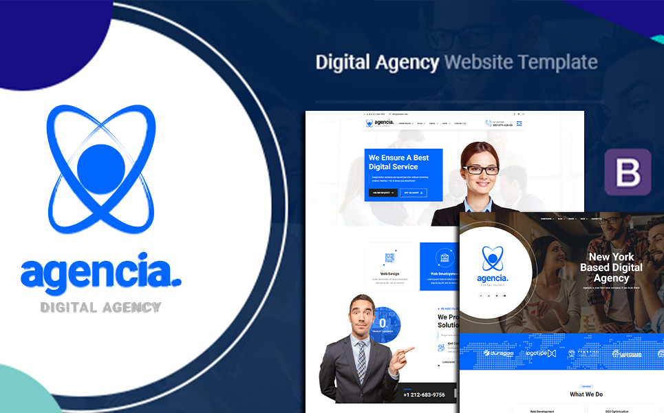 "Agencia | Creative Agency" Responsive WordPress thema №136122