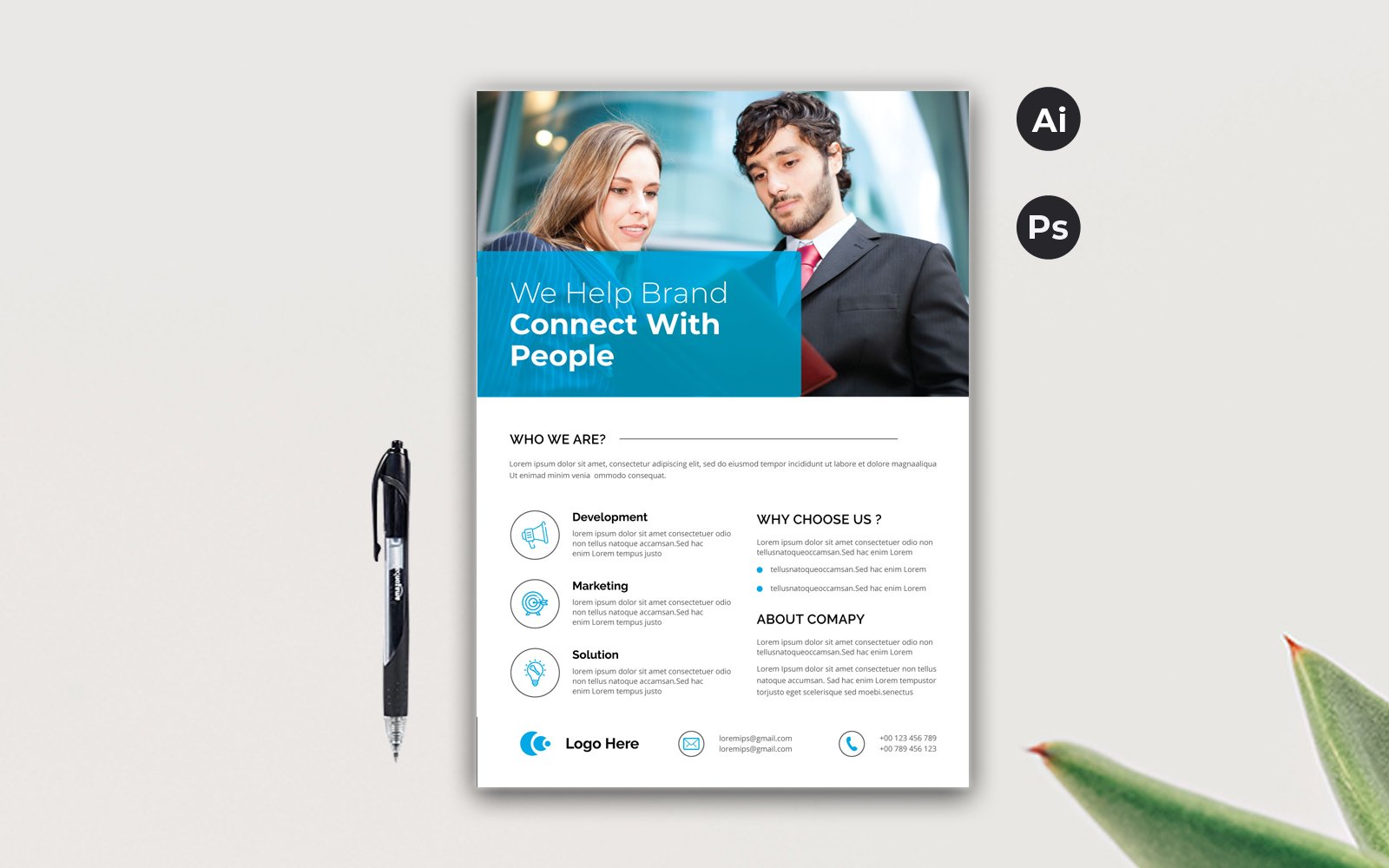 Template #136579 Flyer Business Webdesign Template - Logo template Preview