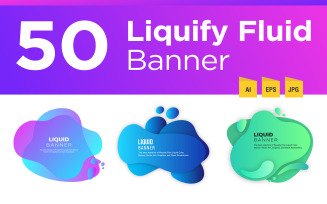 Liquefy Fluid Color Banner Background
