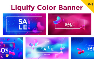 13 Liquefy Fluid Color Banner Design Background