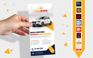 Rack Card | Car Washing DL Flyer Vol-06 - Corporate Identity Template