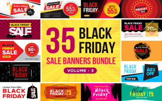 Black Friday Sale Banners V 3 Social Media Template