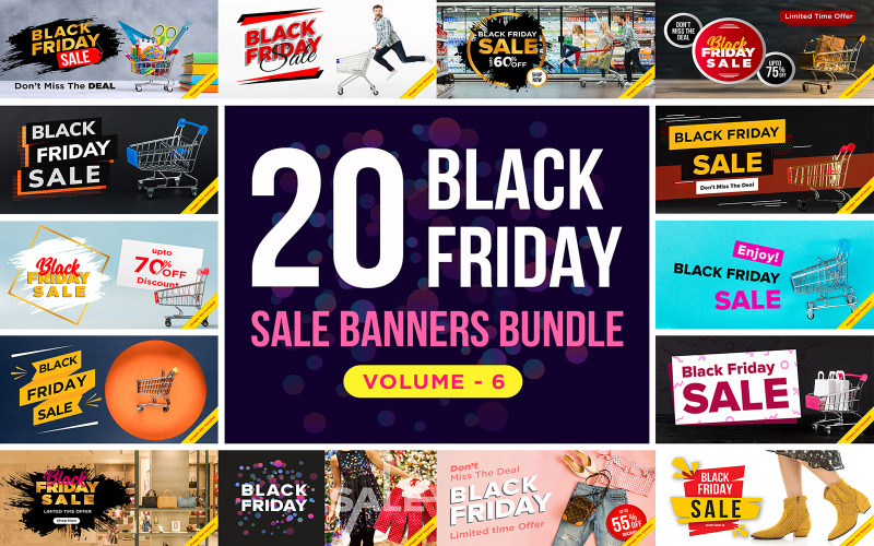 Black Friday Sale Banners V 6 Social Media Template