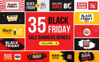 Black Friday Sale Banners V 8 Social Media Template