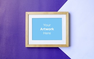 Wooden Frame with Color Paper Background product mockup