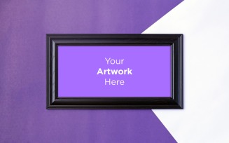 Wooden Frame with Color Paper Background product mockup
