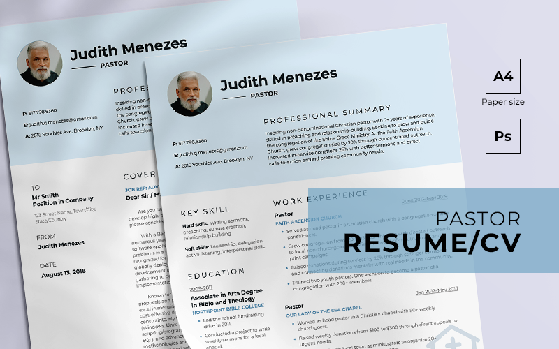 Kit Graphique #136860 Pastor Resume Divers Modles Web - Logo template Preview