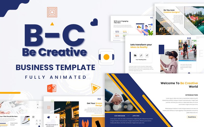 Template #136886 Business Powerpoint Webdesign Template - Logo template Preview