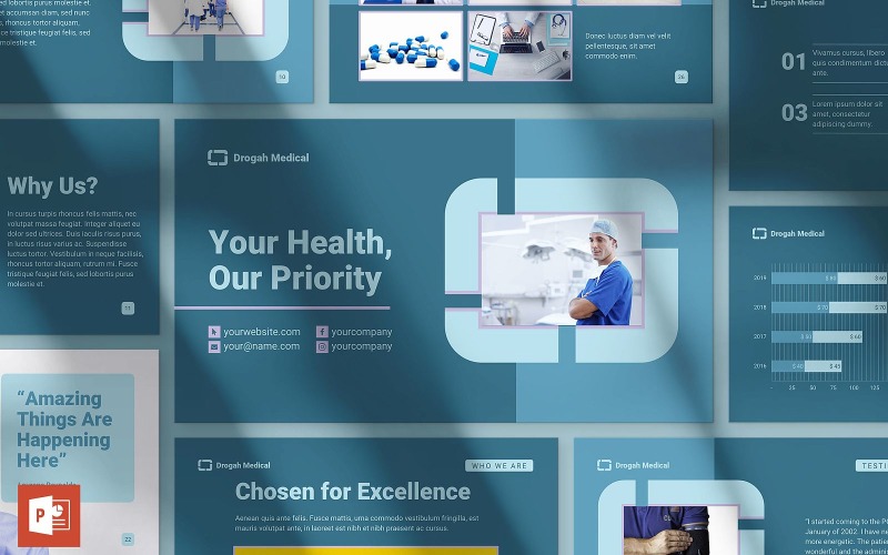 Clinic Presentation PowerPoint template PowerPoint Template