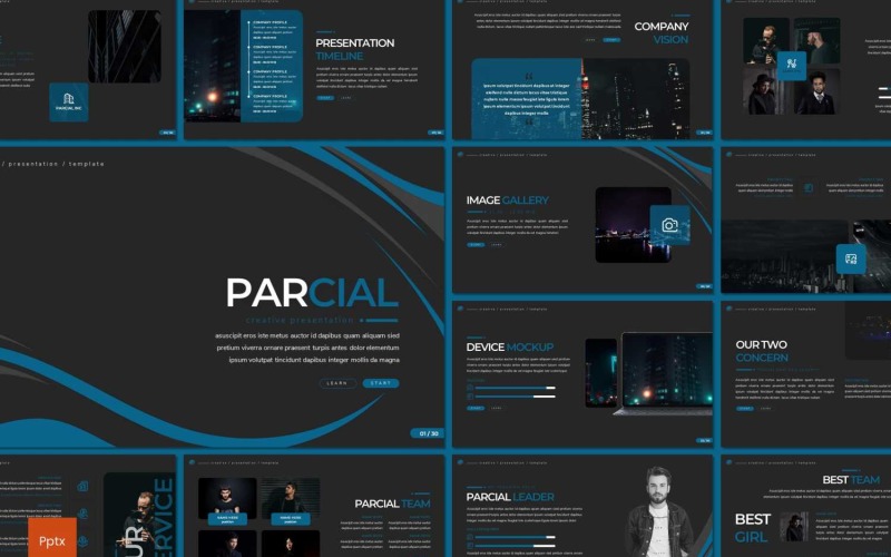 Parcial PowerPoint template PowerPoint Template