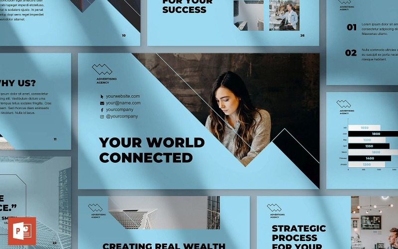 Advertising Consultant Presentation PowerPoint template PowerPoint Template