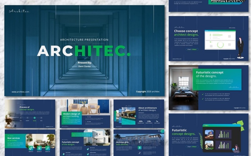 Architec - Architecture Business PowerPoint template PowerPoint Template