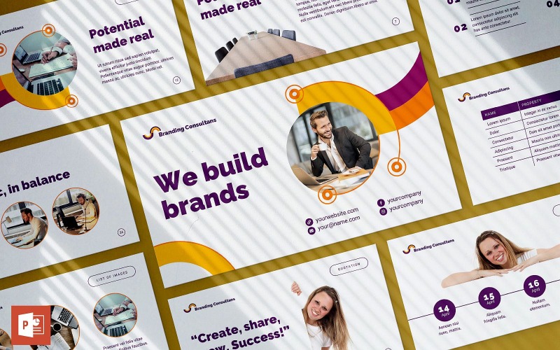 Branding Consultant Presentation PowerPoint template PowerPoint Template