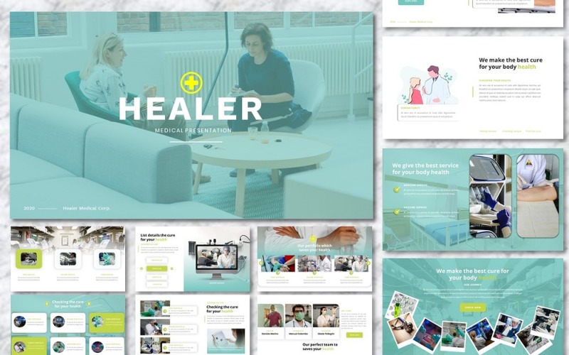 Healer - Medicine PowerPoint template PowerPoint Template