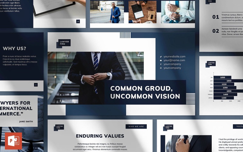 Law Firm Presentation PowerPoint template PowerPoint Template