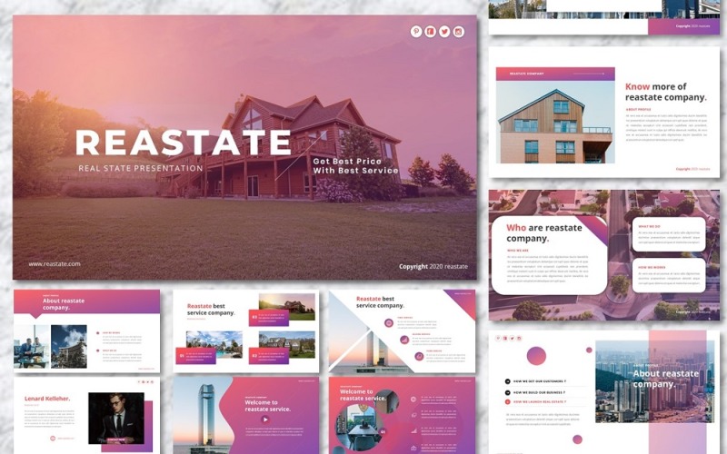 Reastate - Real Estate PowerPoint template PowerPoint Template