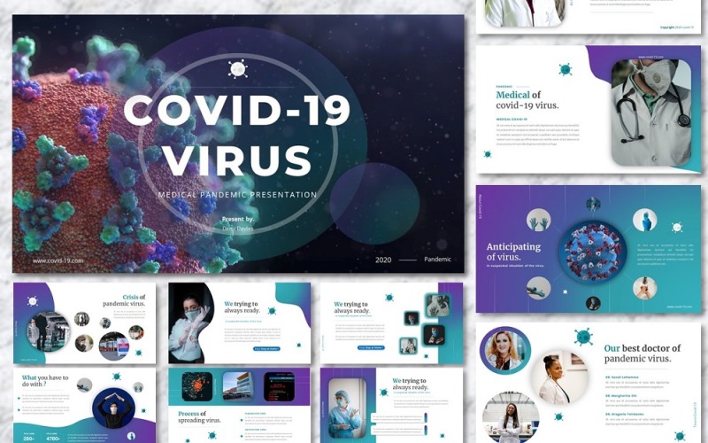 Virus - Medical PowerPoint template PowerPoint Template