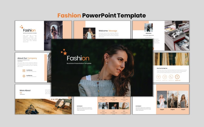 Fashion - Modern Business PowerPoint template PowerPoint Template