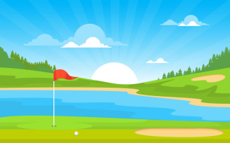 Field Flag Golf - Illustration