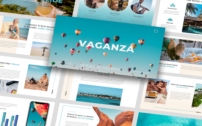 Vaganza - Travel Agency PowerPoint template PowerPoint Template