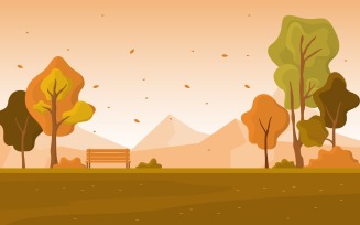 Autumn Yellow Mountain - Illustration