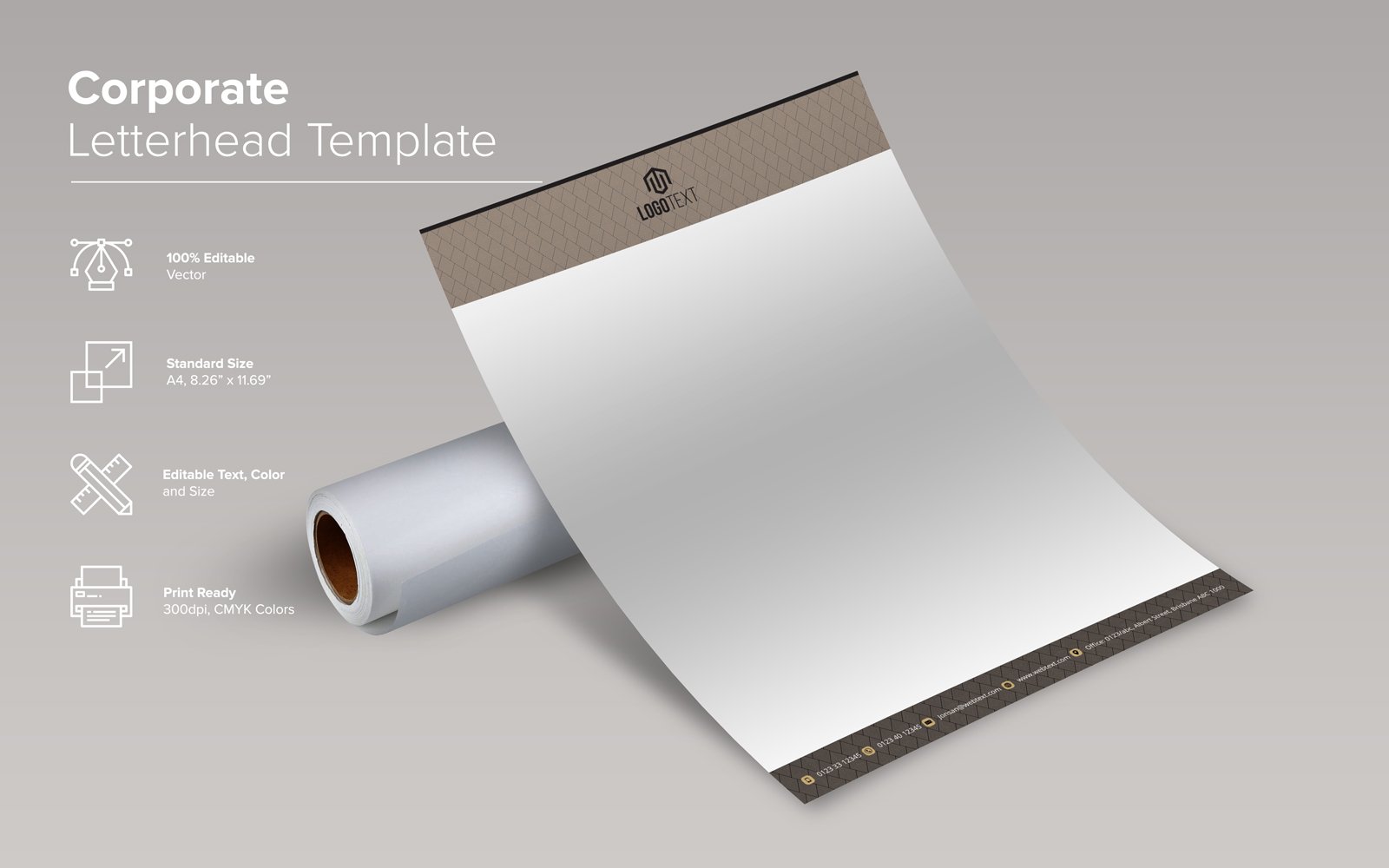 Template #137859 Letterhead Clean Webdesign Template - Logo template Preview