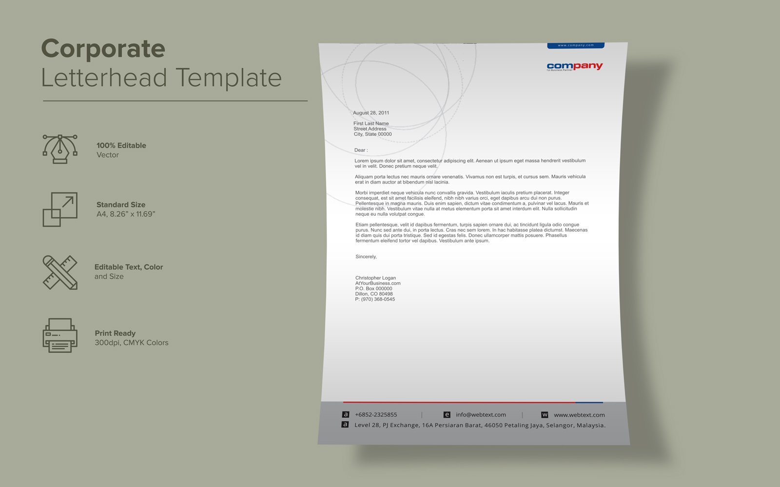 Template #137877 Letterhead Clean Webdesign Template - Logo template Preview