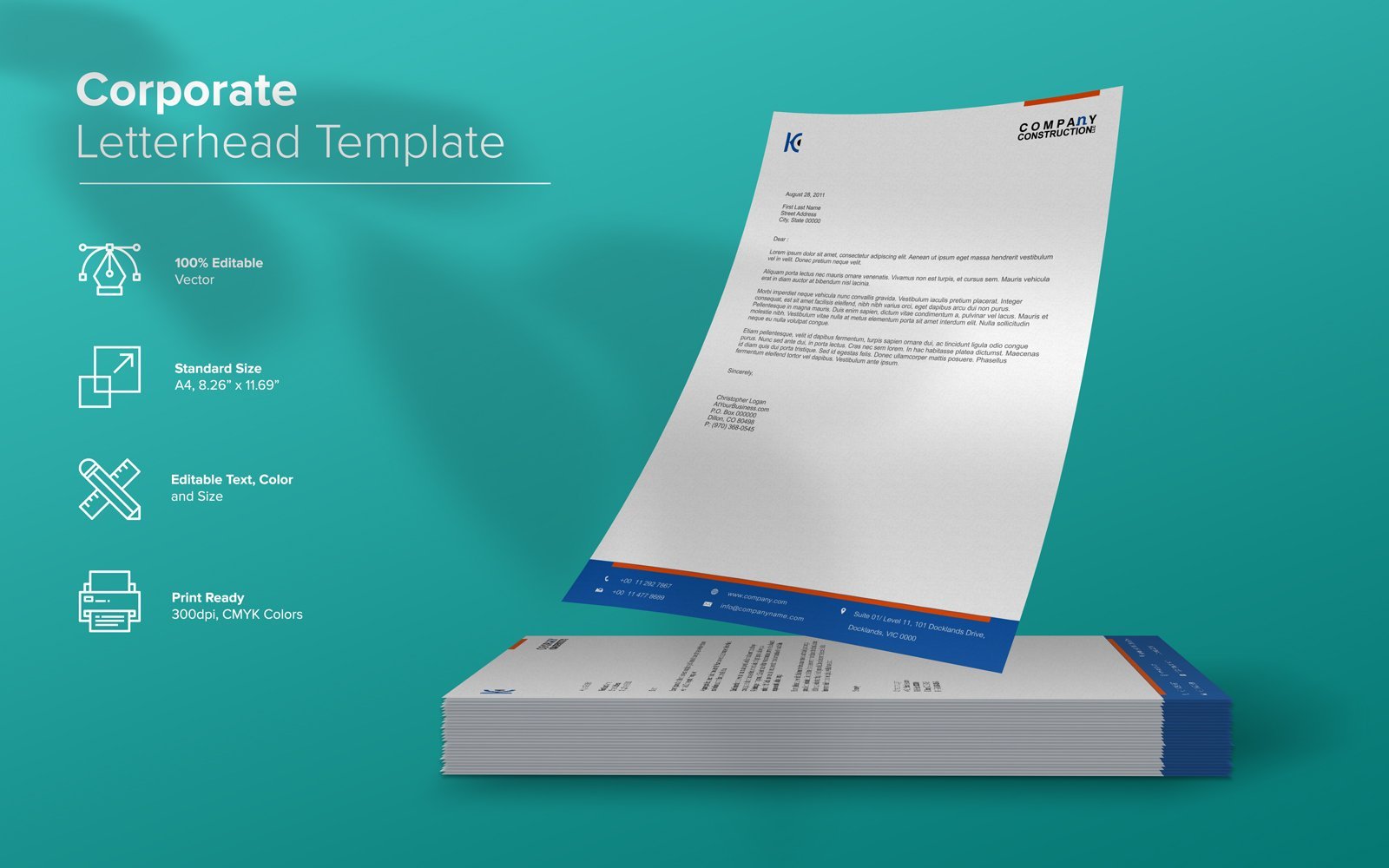 Template #137880 Letterhead Clean Webdesign Template - Logo template Preview