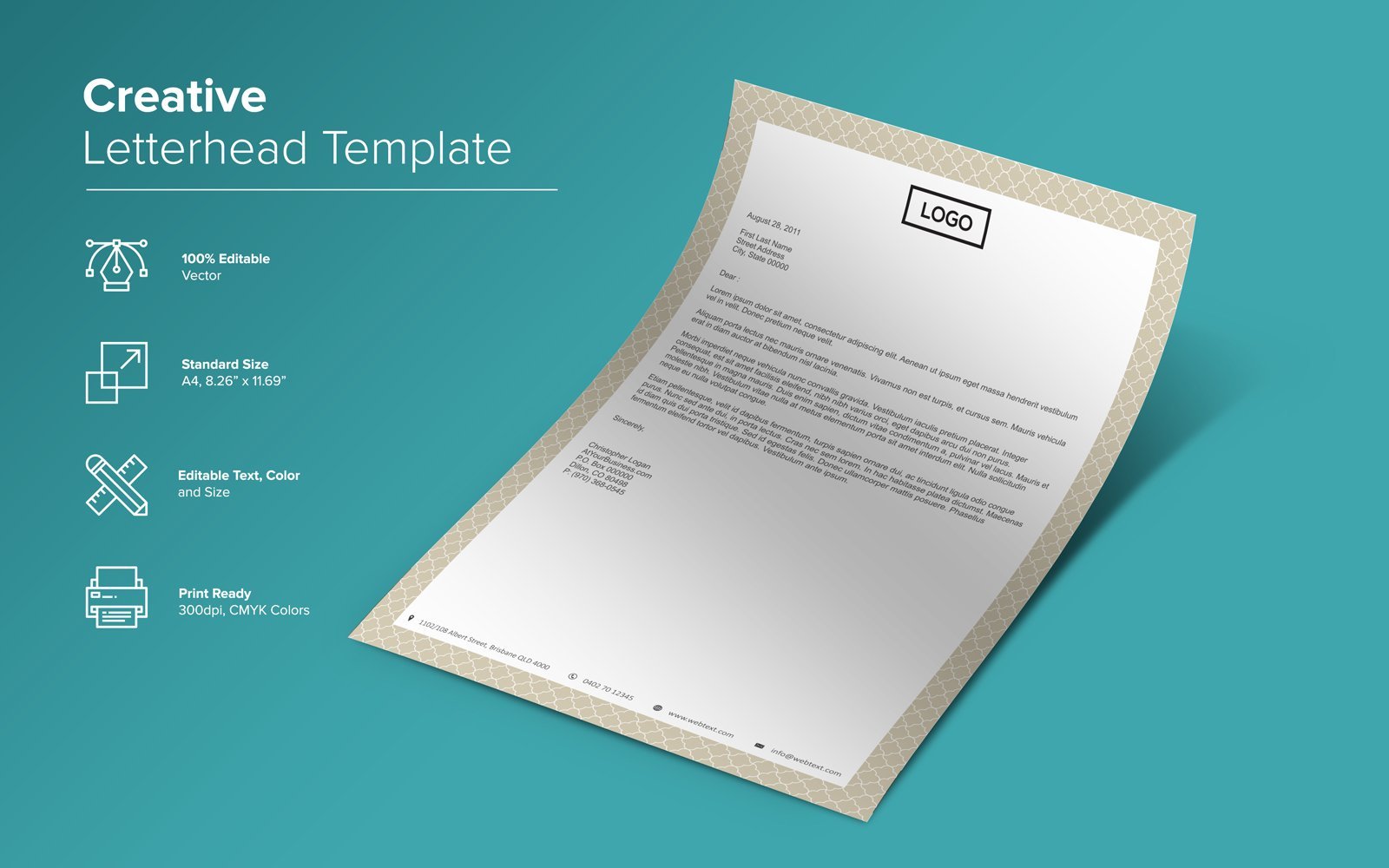 Template #137881 Letterhead Clean Webdesign Template - Logo template Preview