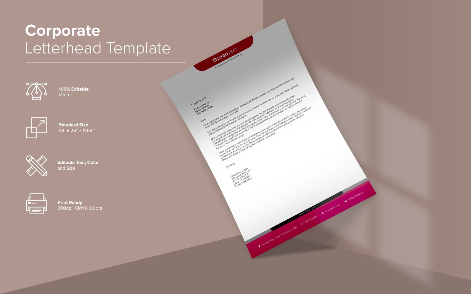 Template #137882 Letterhead Clean Webdesign Template - Logo template Preview