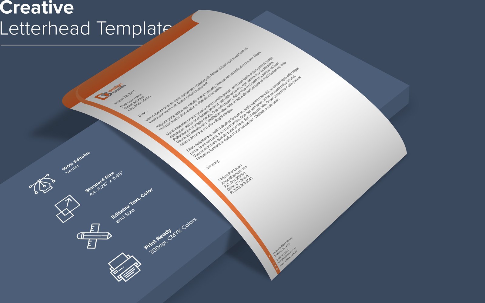 Template #137885 Letterhead Clean Webdesign Template - Logo template Preview