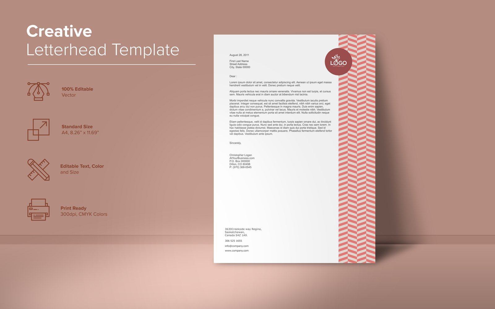 Template #137887 Letterhead Clean Webdesign Template - Logo template Preview