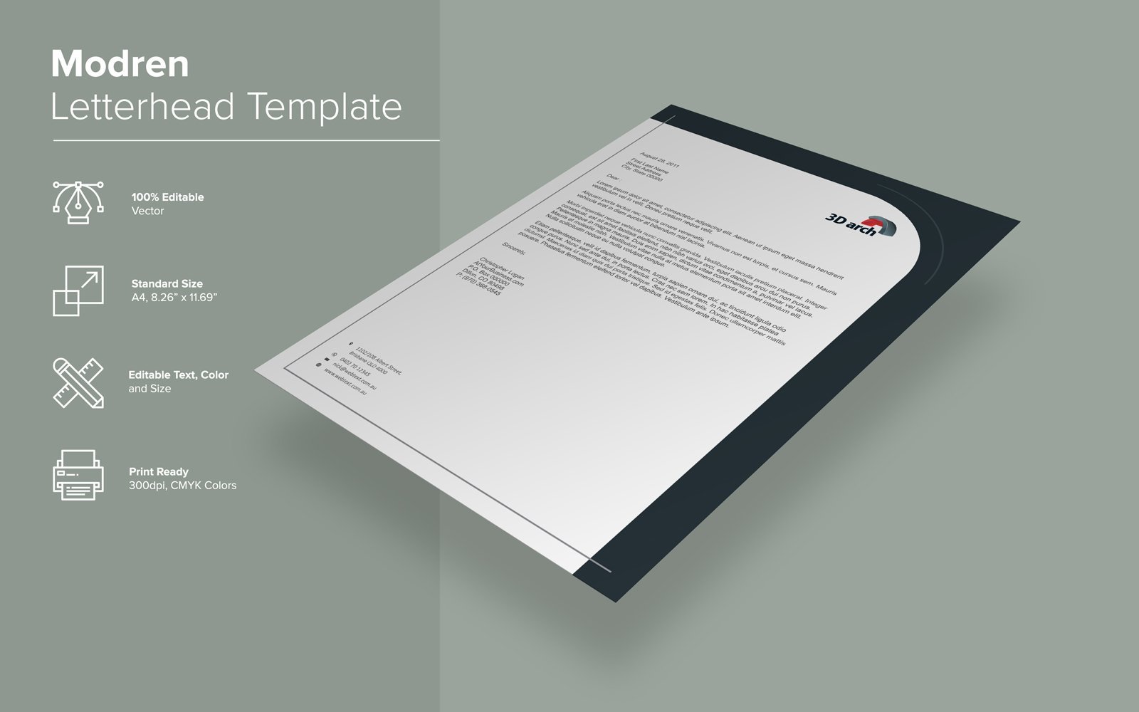 Template #137890 Letterhead Clean Webdesign Template - Logo template Preview