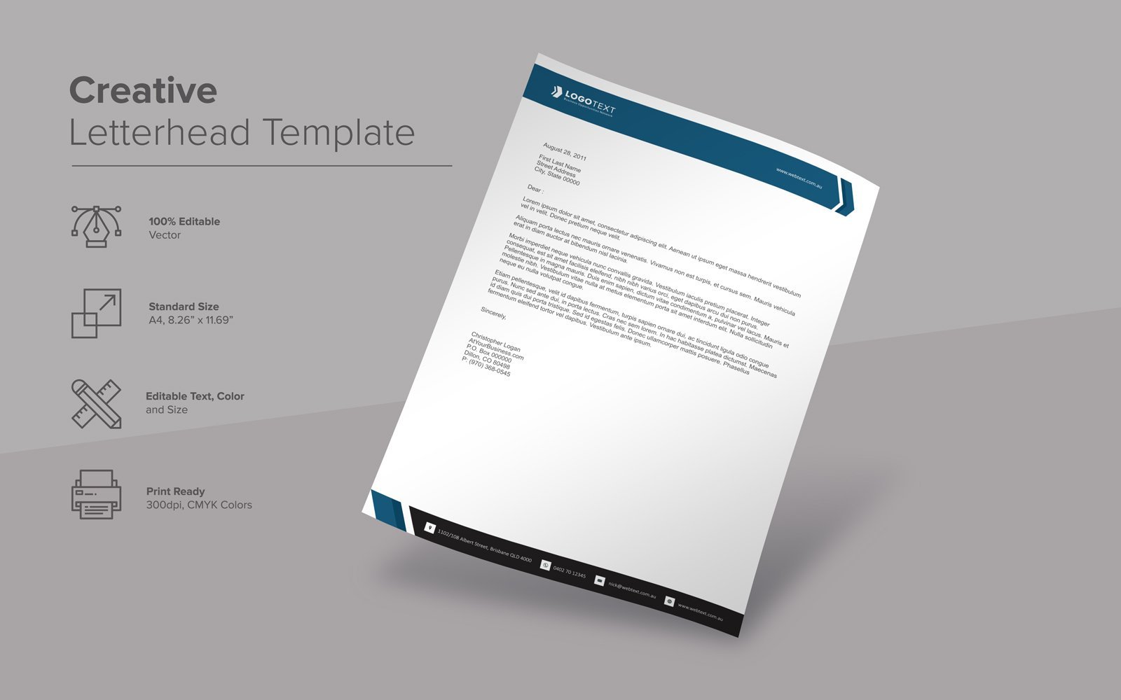 Template #137891 Letterhead Clean Webdesign Template - Logo template Preview