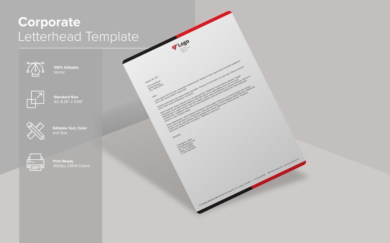 Template #137893 Letterhead Clean Webdesign Template - Logo template Preview